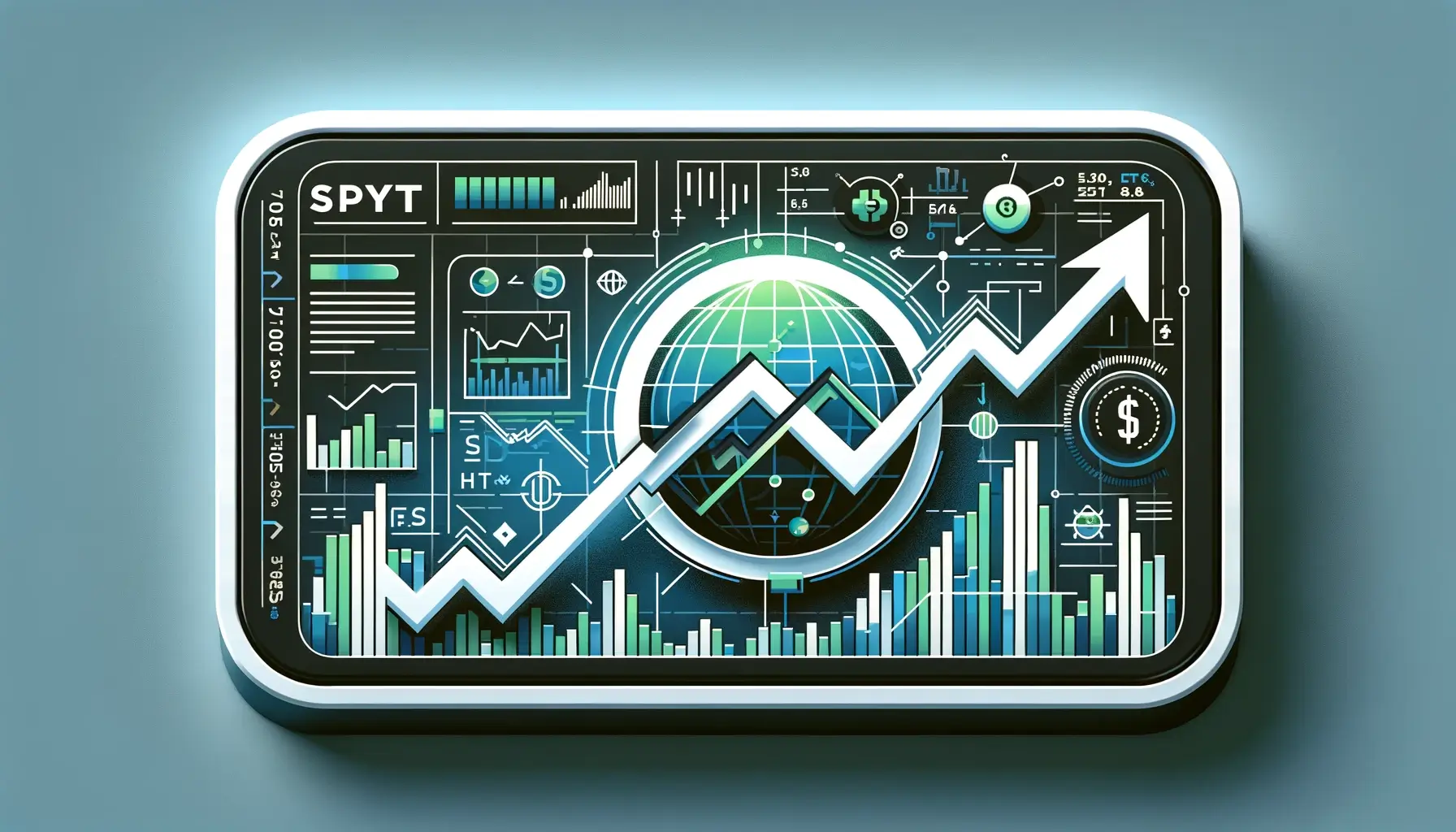 SPYG ETF 상품을 나타내는 직사각형 이미지. 이 이미지에는 상승 추세가 있는 양식화된 차트가 포함되어 있어 성장과 강력한 성능을 나타냅니다. 배경에는 그래프, 달러 기호, 주식 시장 지표와 같은 미묘한 금융 기호가 있어 금융 맥락을 추가합니다. 전체적인 디자인은 현대적이고 깨끗하며 녹색과 파란색 팔레트를 사용하여 재정적 안정성과 성장을 전달합니다. 이미지에는 텍스트가 포함되어 있지 않으며 순전히 재정적 성공과 시장 동향의 시각적 표현에 중점을 둡니다."